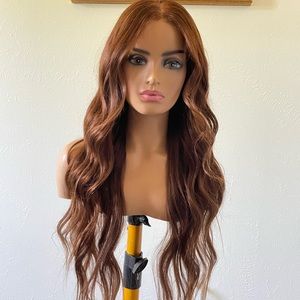 13x4 100% copper brown human hair wig